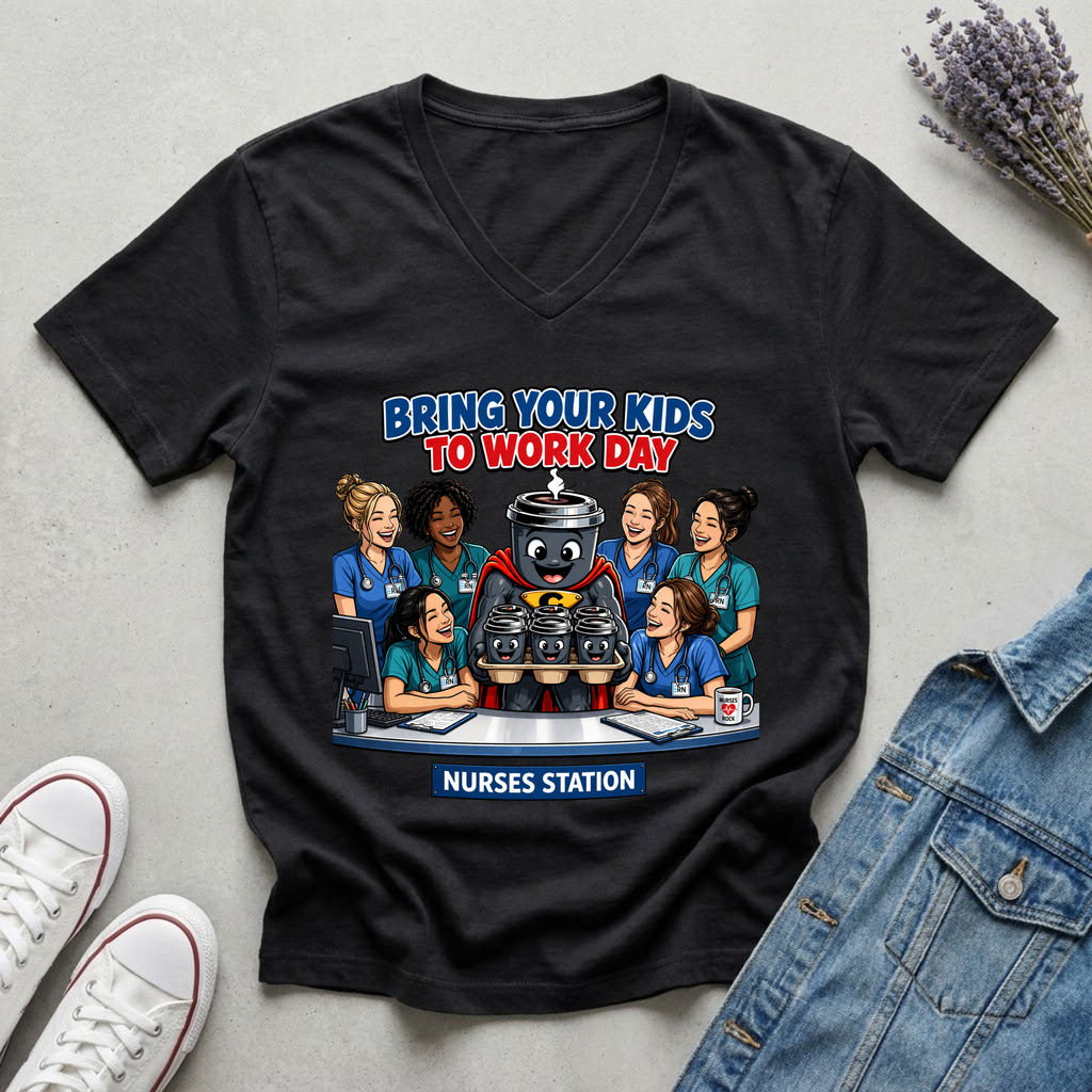 Women's Black Coffee Nurse T-Shirt