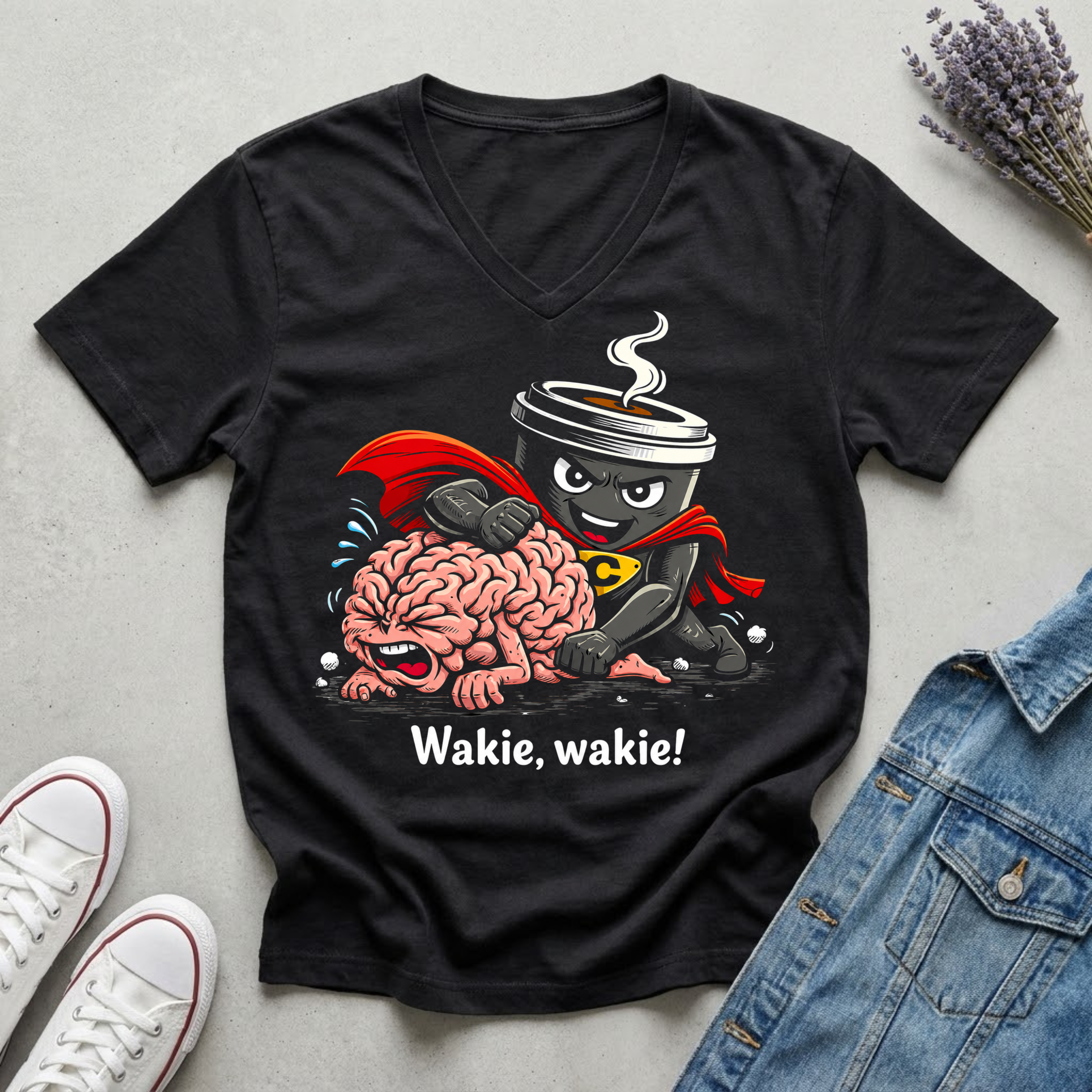 Women's Black Coffee Wakie T-Shirt