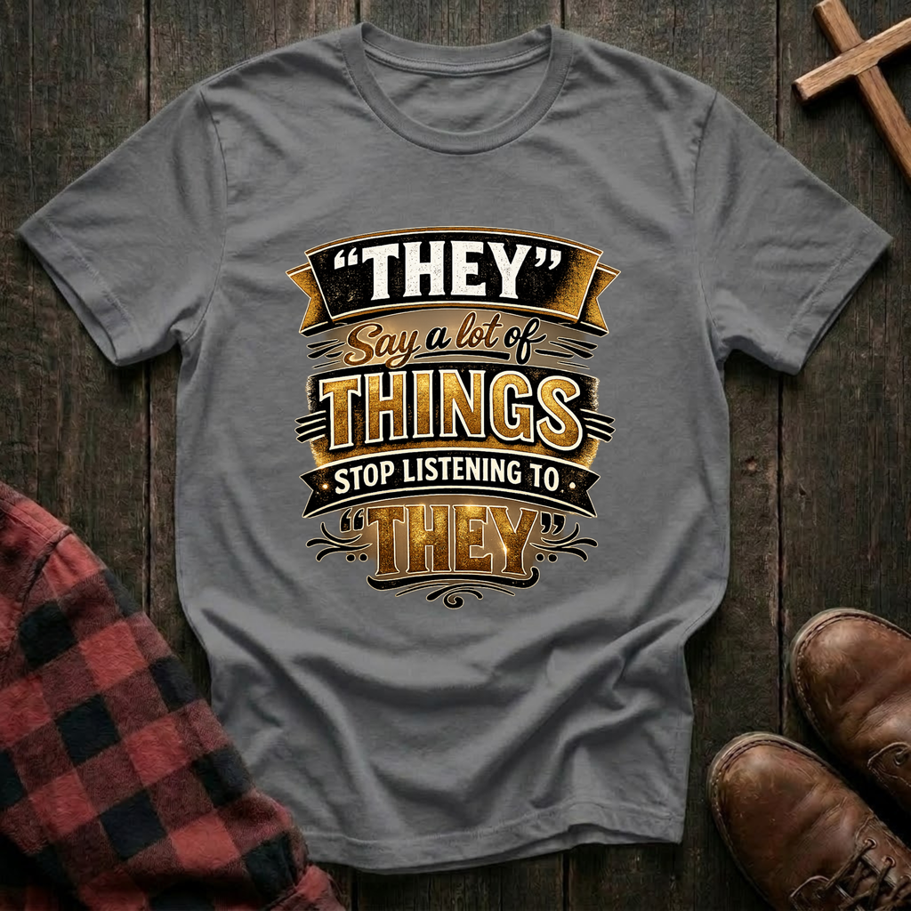Stop Listening to "They" T-Shirt