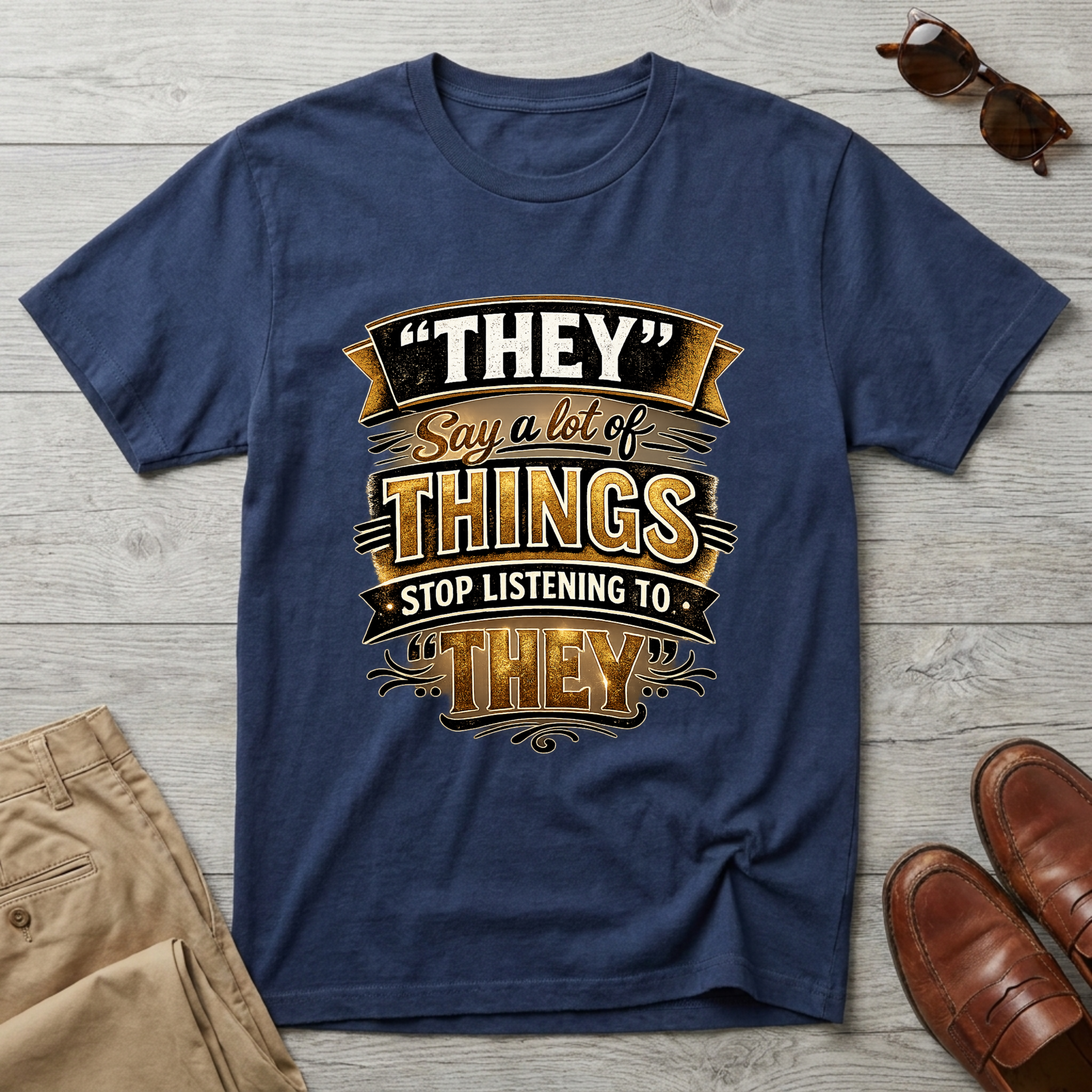Stop Listening to "They" T-Shirt