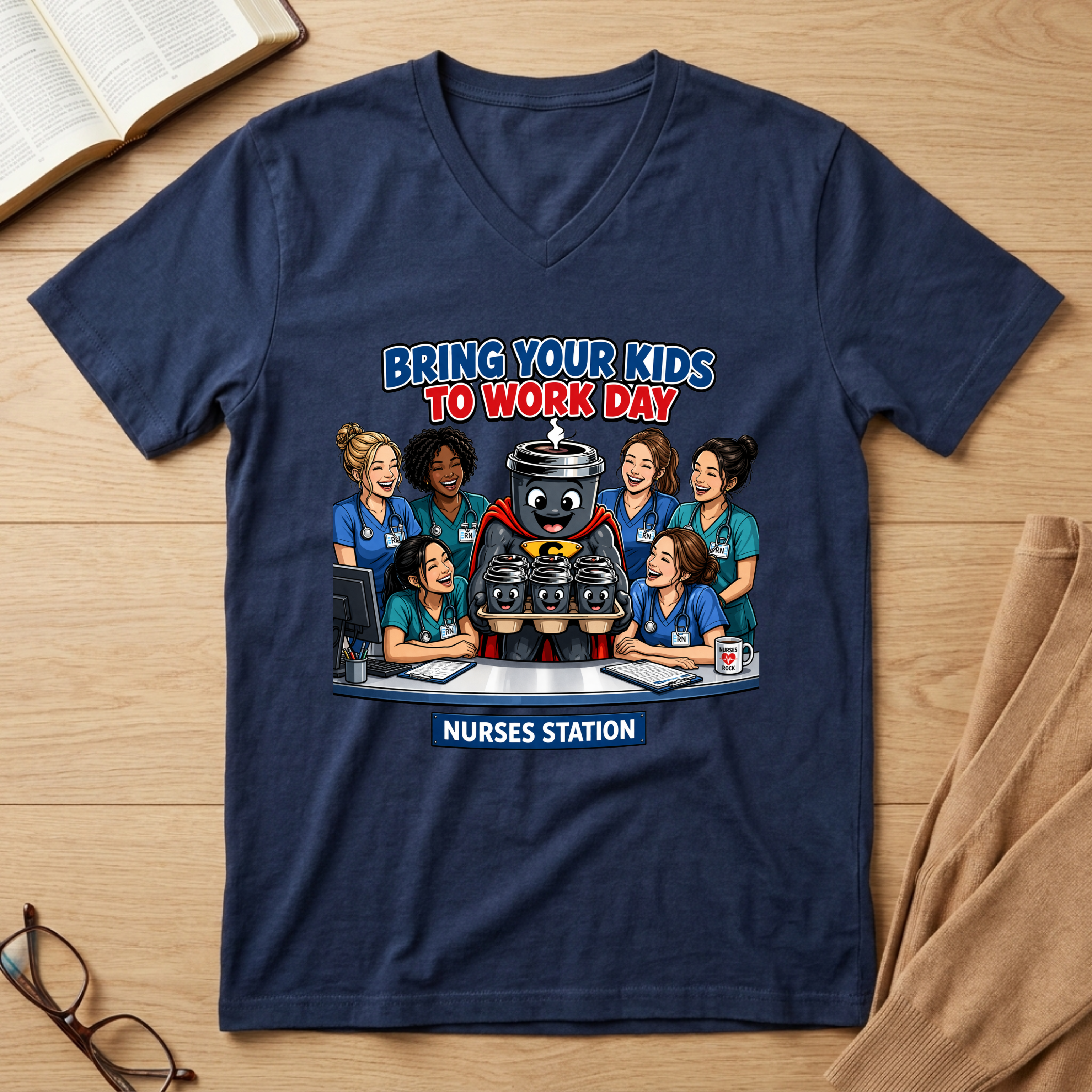Women's Black Coffee Nurse T-Shirt