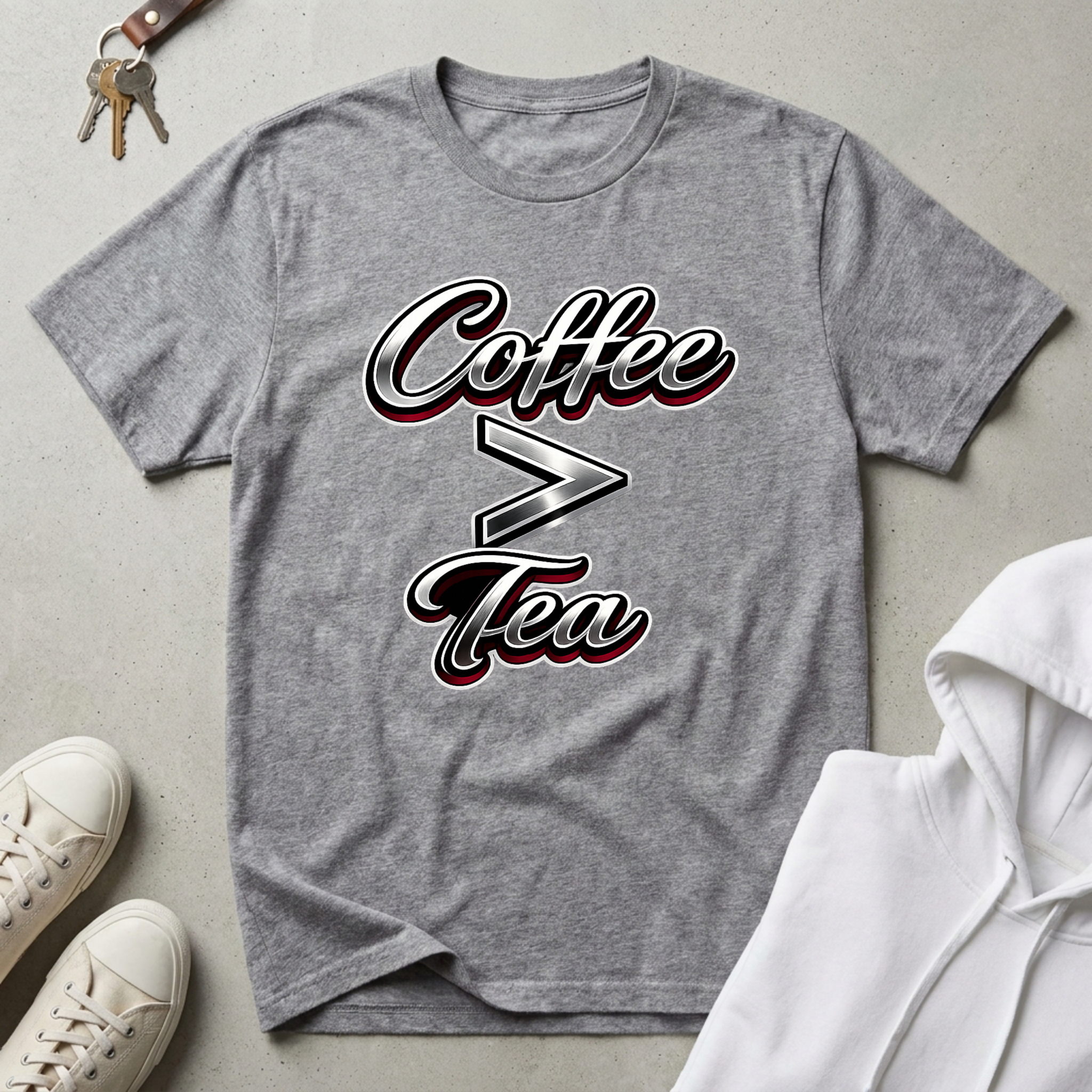 Coffee is Greater Than Tea T-Shirt