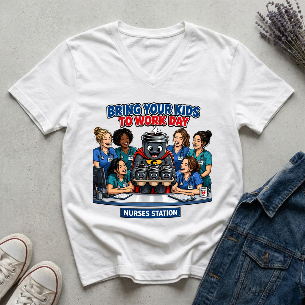 Women's Black Coffee Nurse T-Shirt