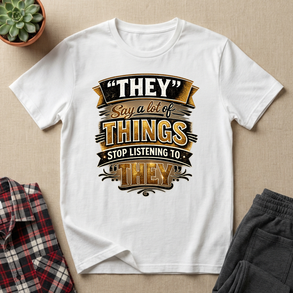 Stop Listening to "They" T-Shirt