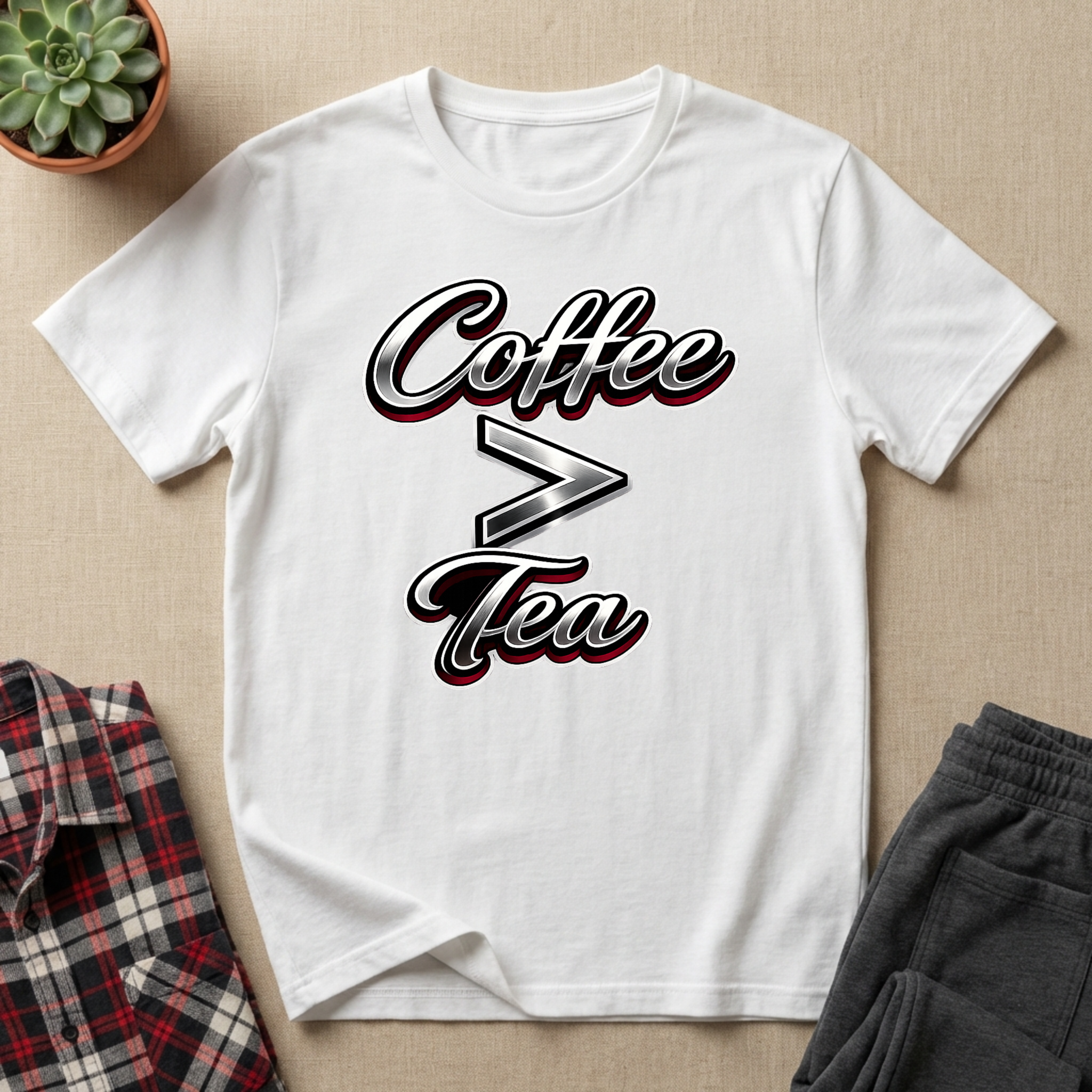 Coffee is Greater Than Tea T-Shirt