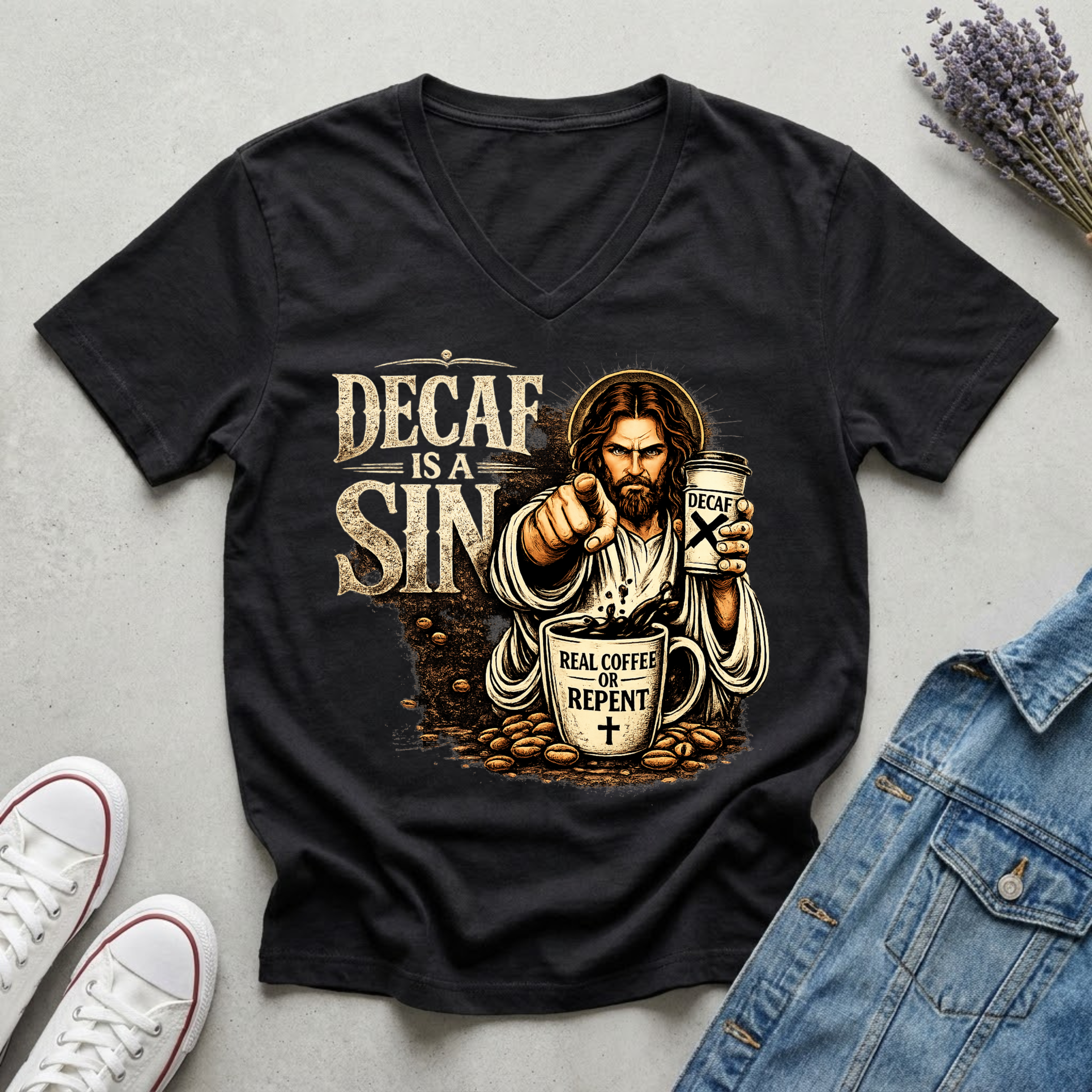 Women's Decaf is a Sin T-Shirt