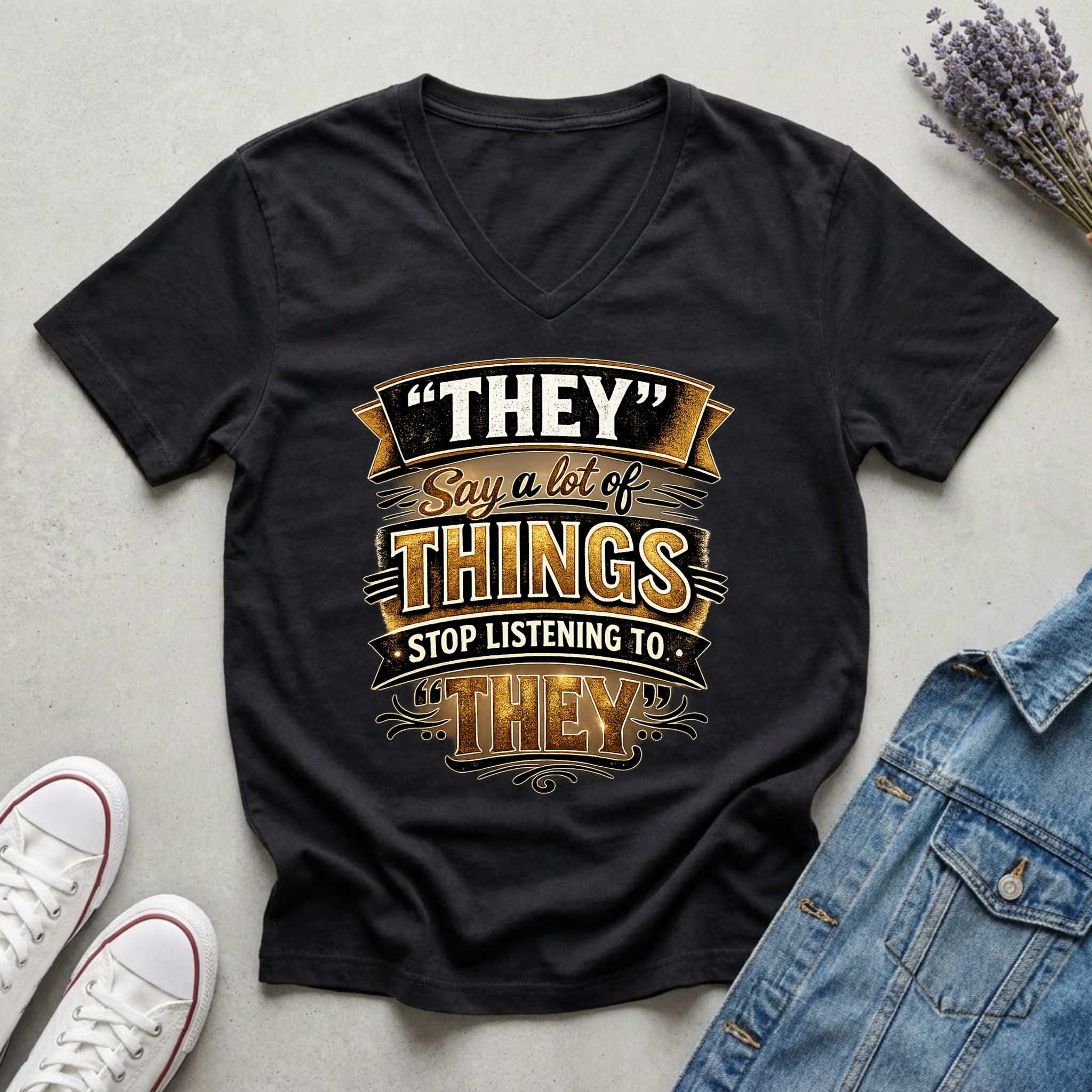 Women's Stop Listening to "They" T-Shirt