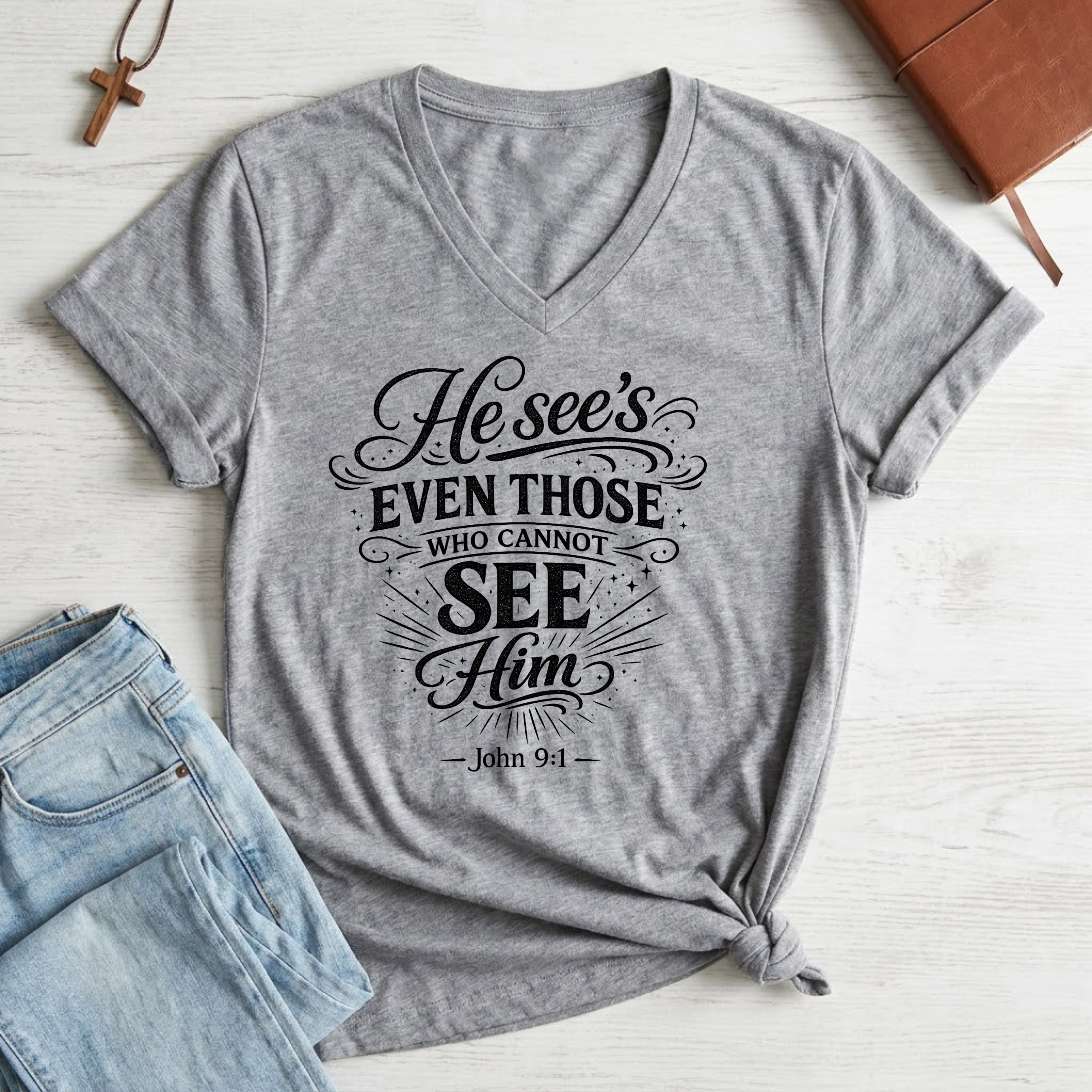 Women's John 9:1 T-Shirt