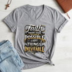 Women's Faith Makes Things Inevitable T-Shirt