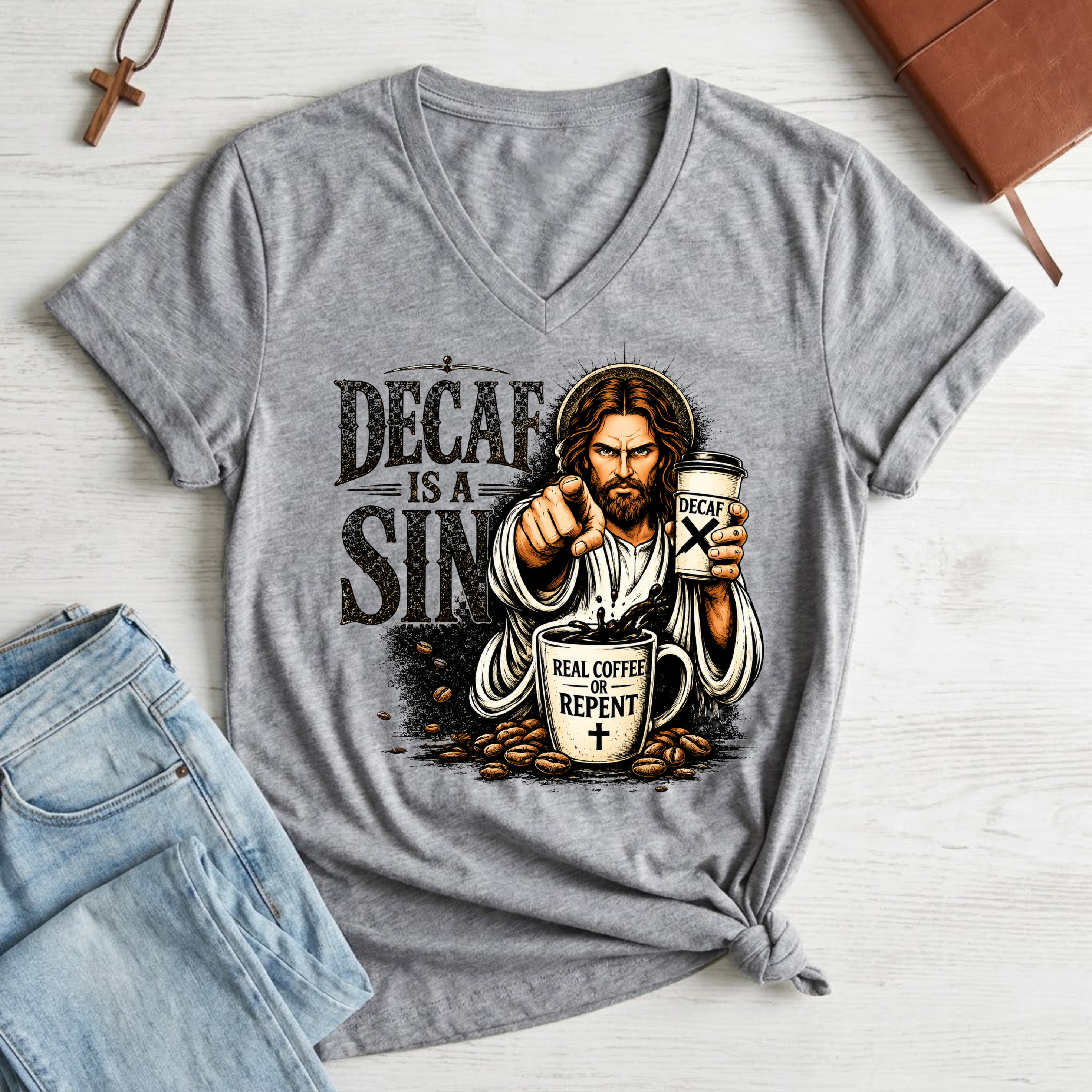 Women's Decaf is a Sin T-Shirt
