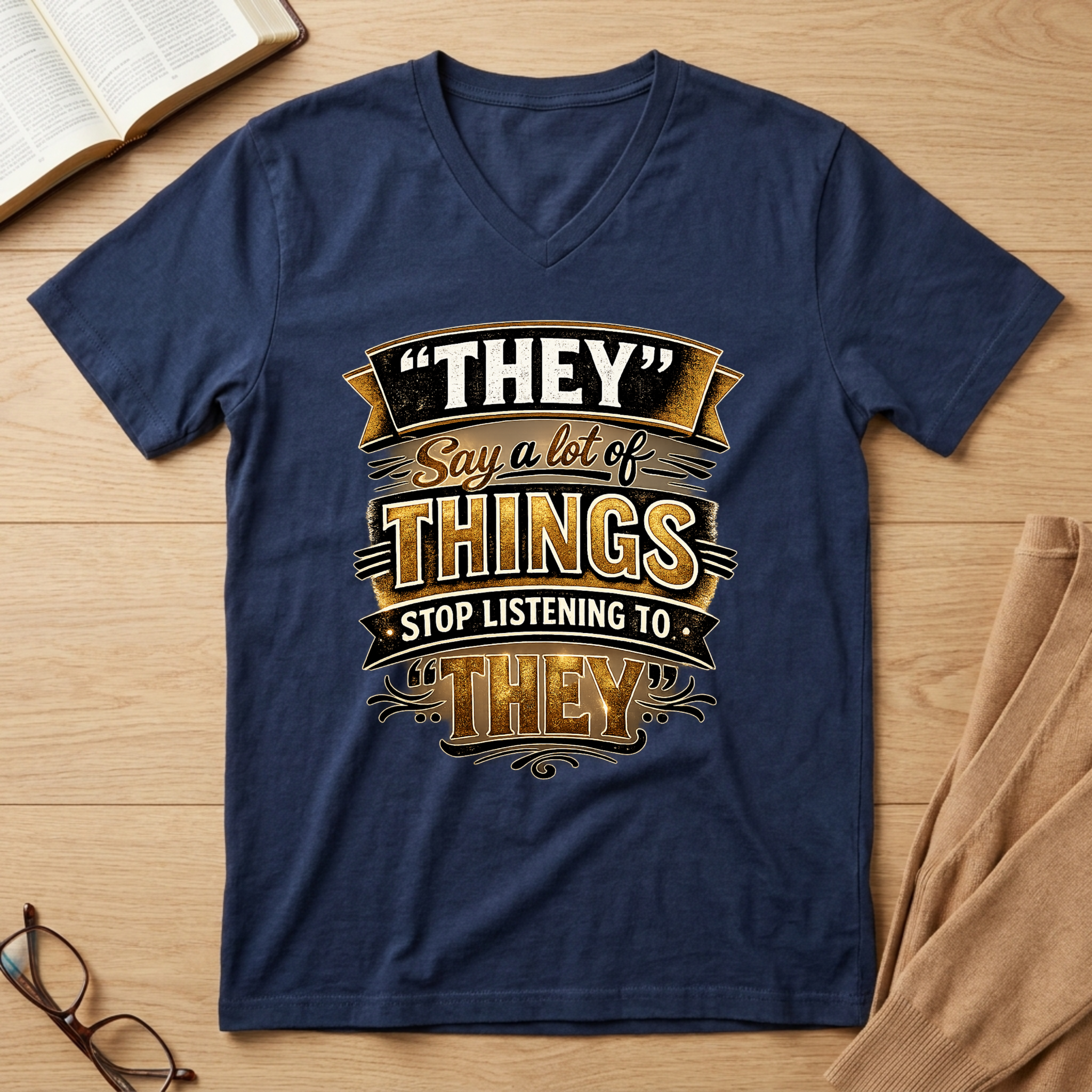 Women's Stop Listening to "They" T-Shirt