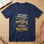 Women's Faith Makes Things Inevitable T-Shirt