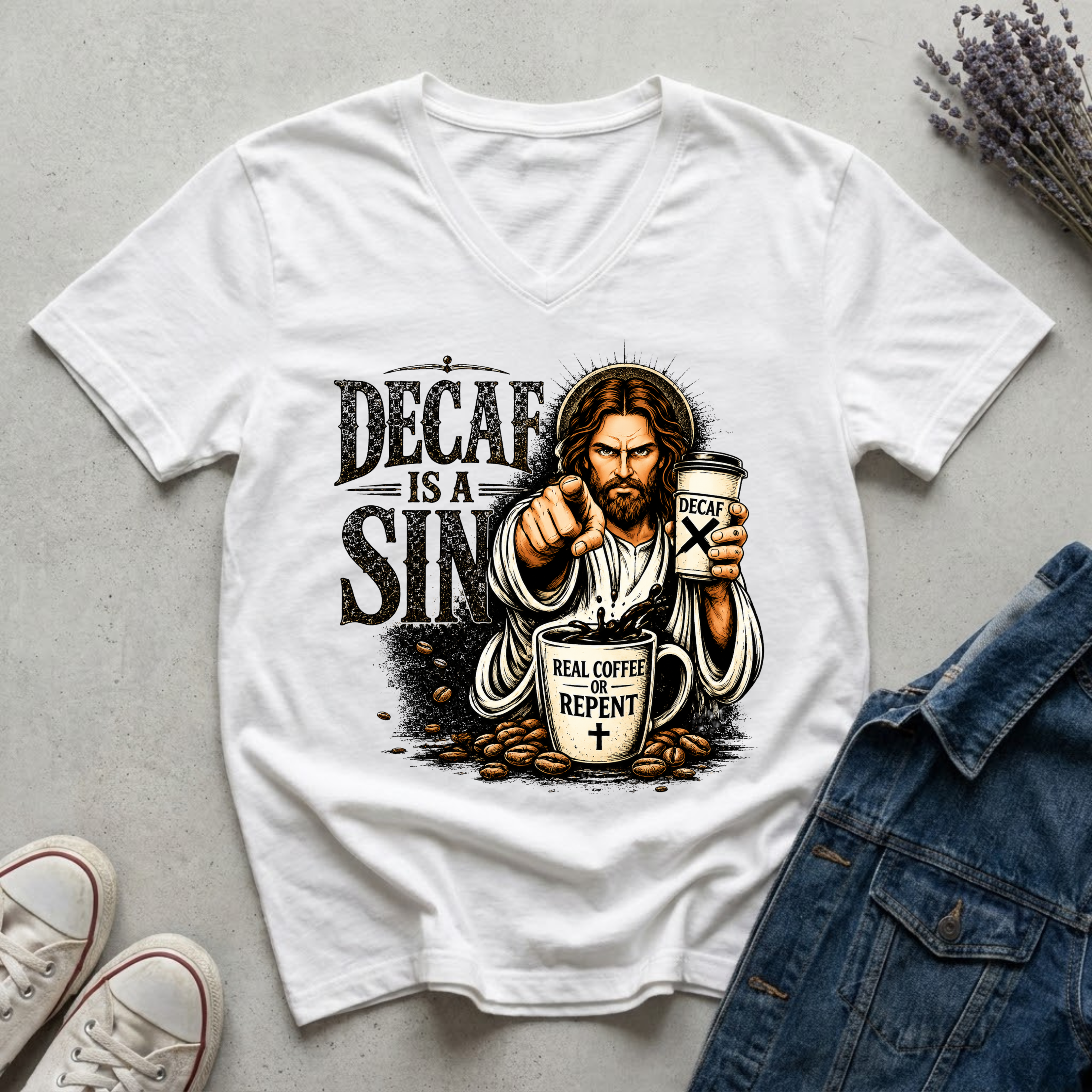 Women's Decaf is a Sin T-Shirt