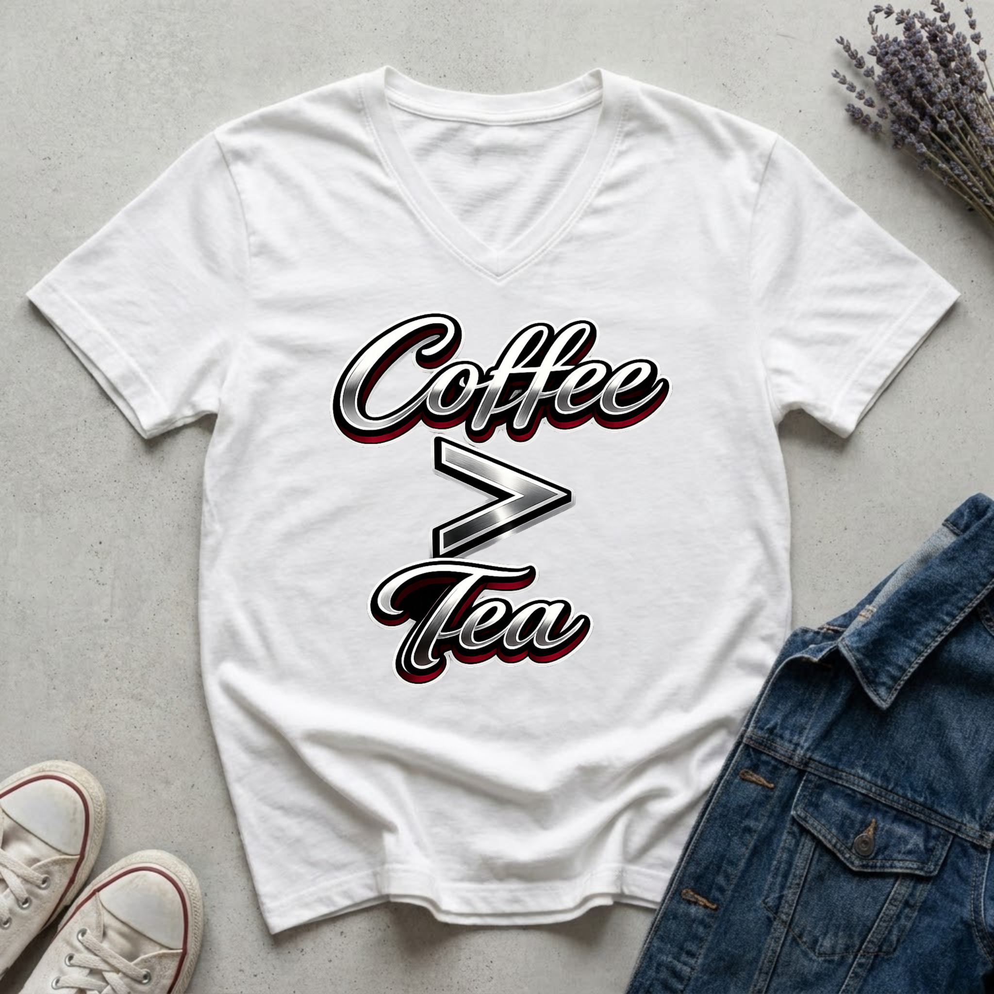 Women's Coffee is Greater Than Tea T-Shirt