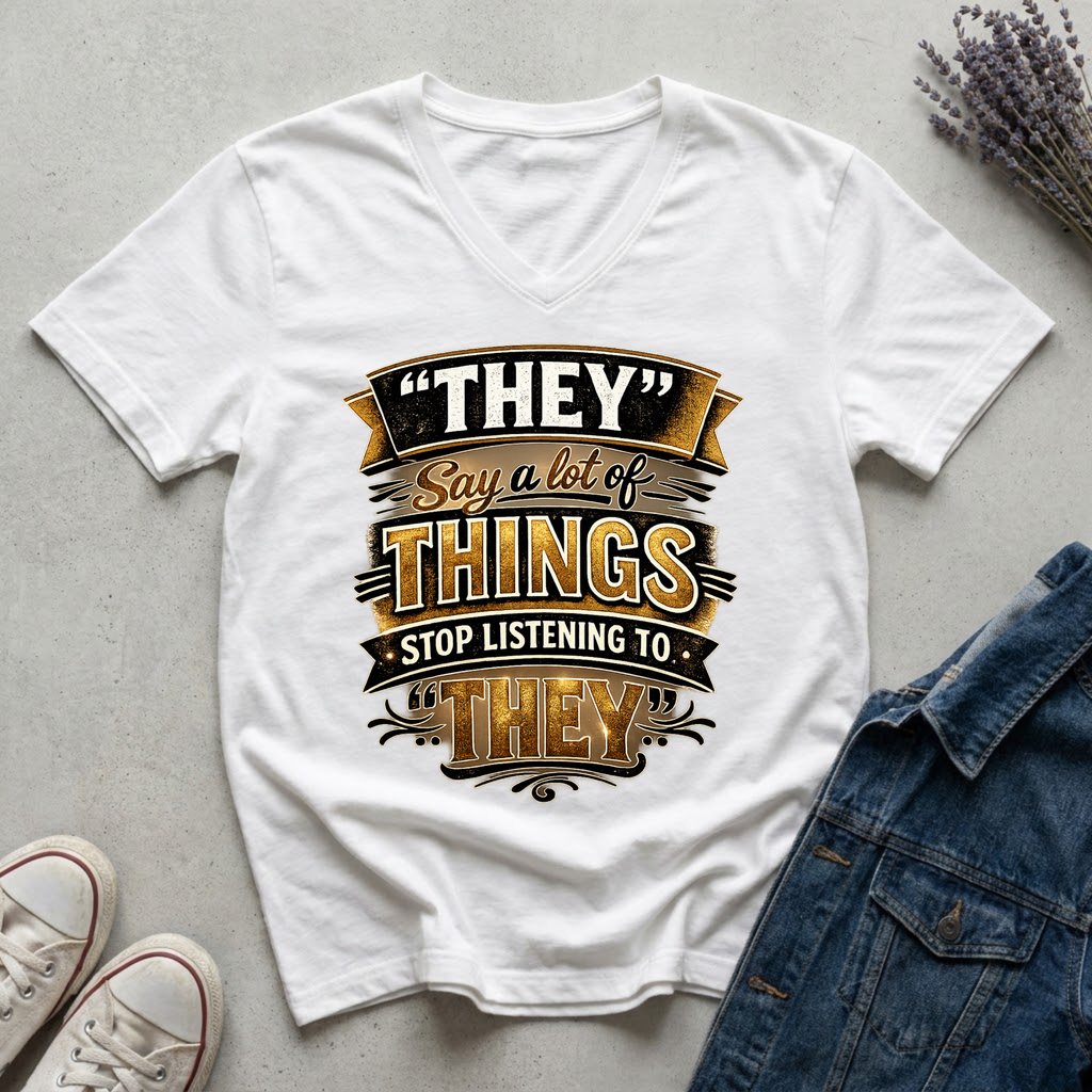 Women's Stop Listening to "They" T-Shirt